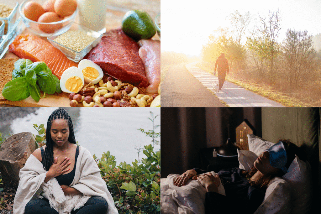 four images of supporting metabolic health