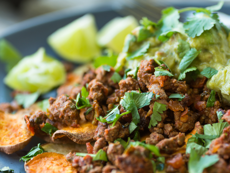 Chili con carne on a plate